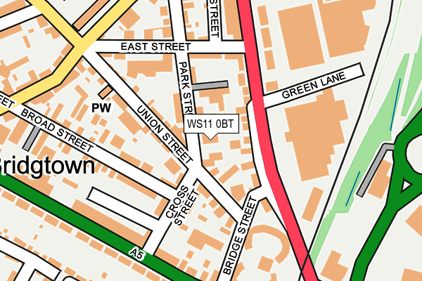 WS11 0BT map - OS OpenMap – Local (Ordnance Survey)