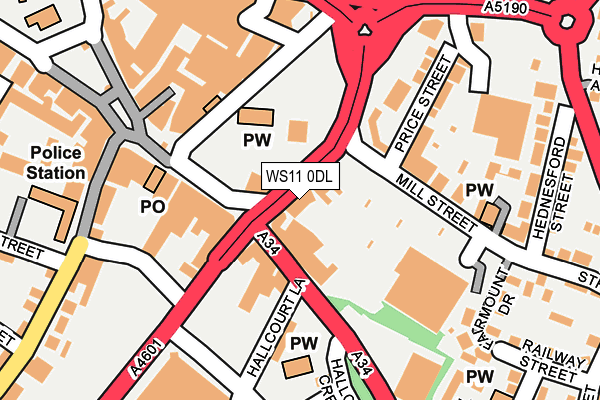 WS11 0DL map - OS OpenMap – Local (Ordnance Survey)