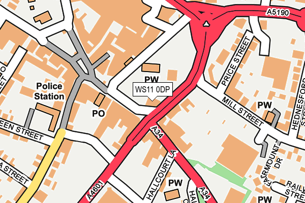 WS11 0DP map - OS OpenMap – Local (Ordnance Survey)