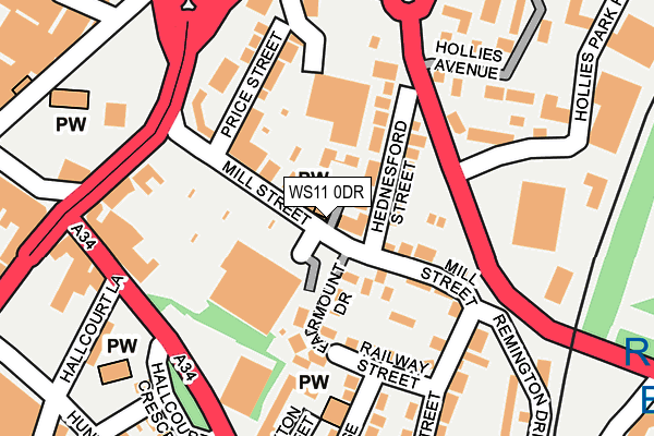 WS11 0DR map - OS OpenMap – Local (Ordnance Survey)