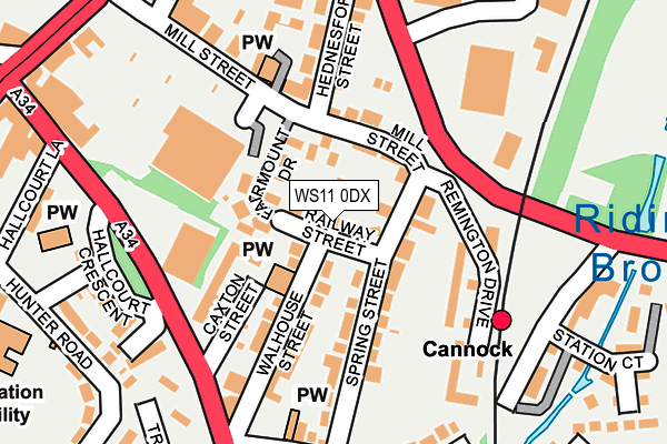 WS11 0DX map - OS OpenMap – Local (Ordnance Survey)