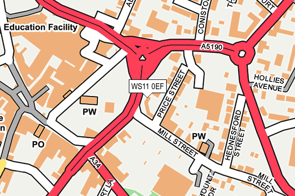 WS11 0EF map - OS OpenMap – Local (Ordnance Survey)