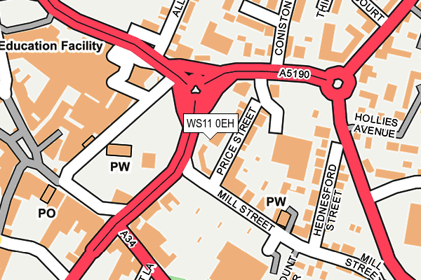 WS11 0EH map - OS OpenMap – Local (Ordnance Survey)