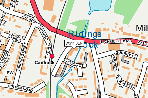 WS11 0EN map - OS OpenMap – Local (Ordnance Survey)