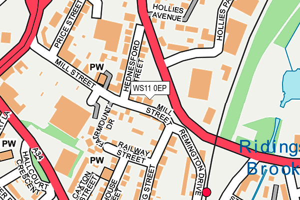 WS11 0EP map - OS OpenMap – Local (Ordnance Survey)
