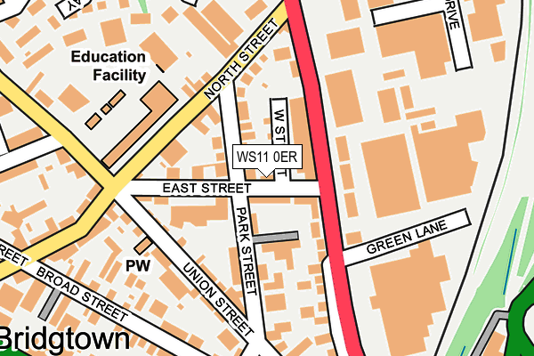 WS11 0ER map - OS OpenMap – Local (Ordnance Survey)