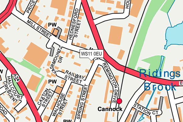 WS11 0EU map - OS OpenMap – Local (Ordnance Survey)