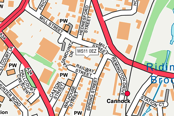 WS11 0EZ map - OS OpenMap – Local (Ordnance Survey)