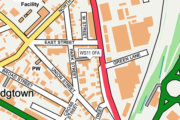 WS11 0FA map - OS OpenMap – Local (Ordnance Survey)