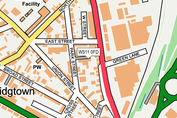 WS11 0FD map - OS OpenMap – Local (Ordnance Survey)