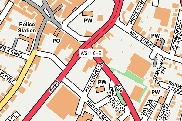 WS11 0HE map - OS OpenMap – Local (Ordnance Survey)