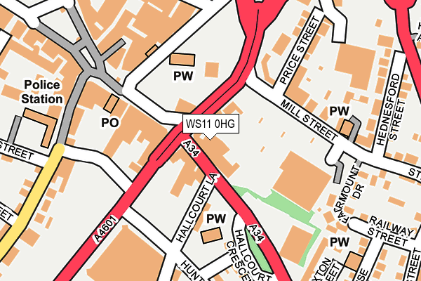 WS11 0HG map - OS OpenMap – Local (Ordnance Survey)
