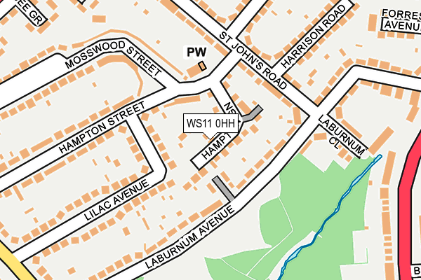 WS11 0HH map - OS OpenMap – Local (Ordnance Survey)