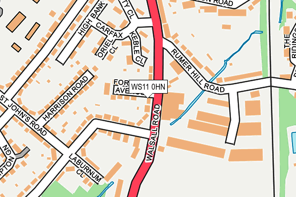 WS11 0HN map - OS OpenMap – Local (Ordnance Survey)