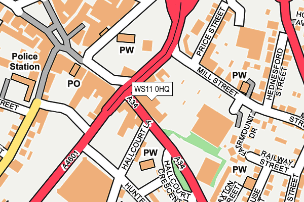 WS11 0HQ map - OS OpenMap – Local (Ordnance Survey)