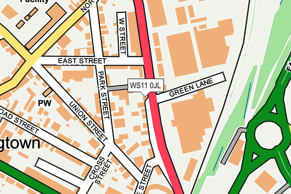 WS11 0JL map - OS OpenMap – Local (Ordnance Survey)