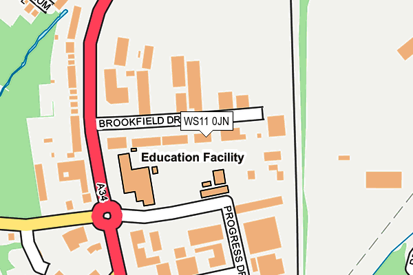 WS11 0JN map - OS OpenMap – Local (Ordnance Survey)