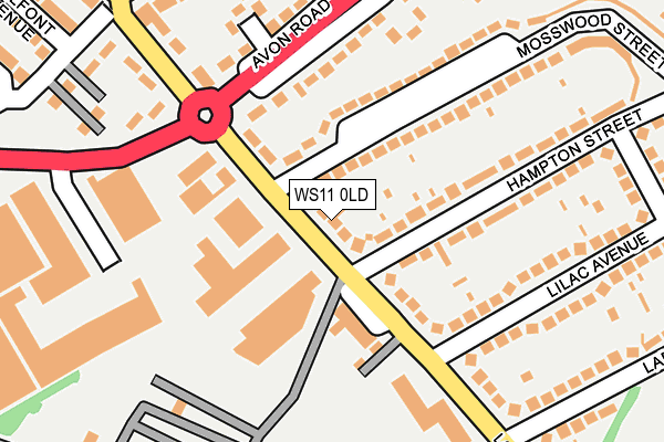 WS11 0LD map - OS OpenMap – Local (Ordnance Survey)