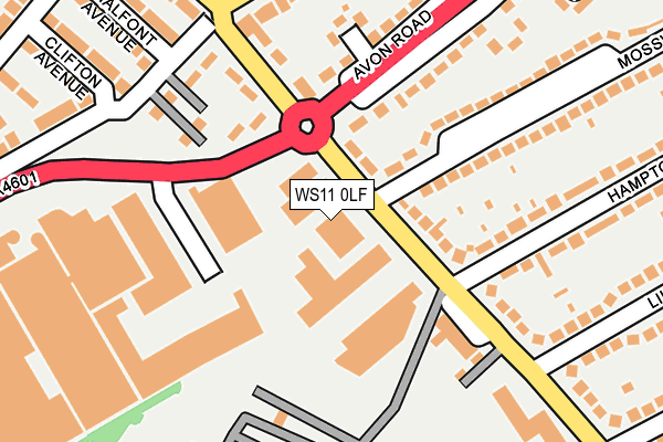 WS11 0LF map - OS OpenMap – Local (Ordnance Survey)