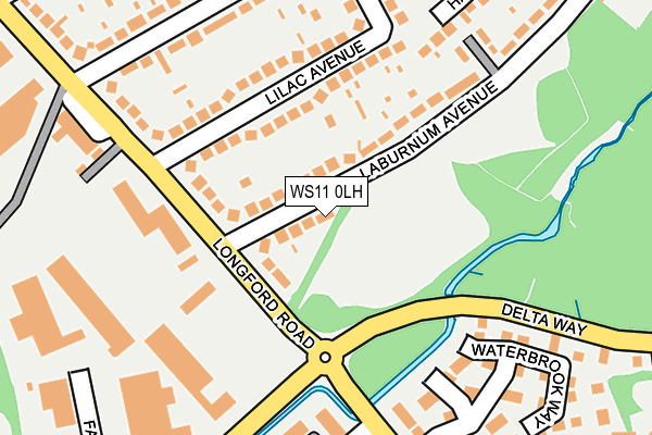 WS11 0LH map - OS OpenMap – Local (Ordnance Survey)