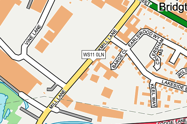 WS11 0LN map - OS OpenMap – Local (Ordnance Survey)