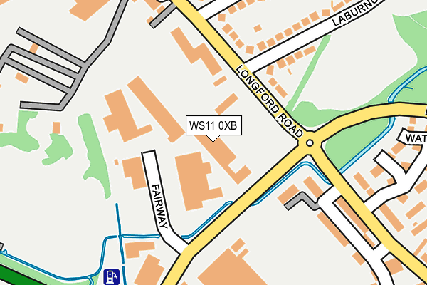 WS11 0XB map - OS OpenMap – Local (Ordnance Survey)