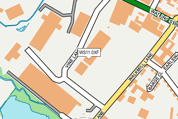 WS11 0XF map - OS OpenMap – Local (Ordnance Survey)