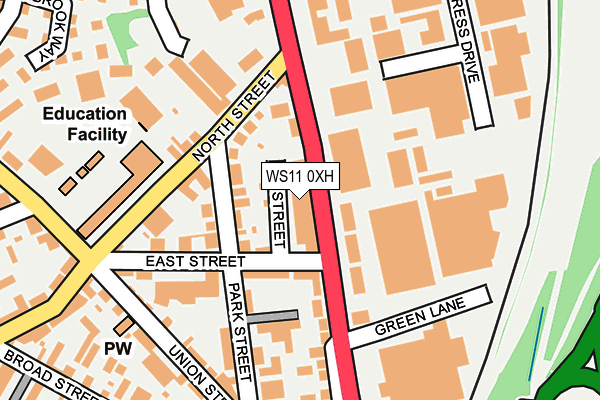 WS11 0XH map - OS OpenMap – Local (Ordnance Survey)