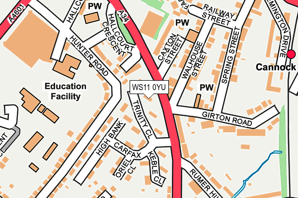WS11 0YU map - OS OpenMap – Local (Ordnance Survey)