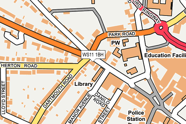 WS11 1BH map - OS OpenMap – Local (Ordnance Survey)