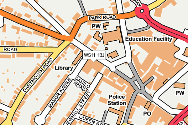 WS11 1BJ map - OS OpenMap – Local (Ordnance Survey)