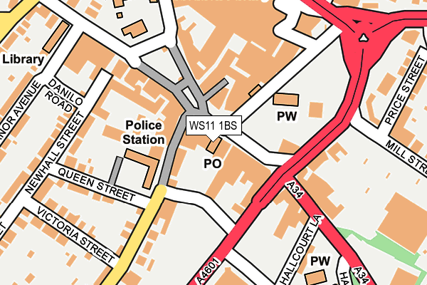 WS11 1BS map - OS OpenMap – Local (Ordnance Survey)