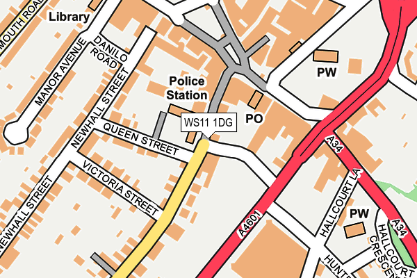 WS11 1DG map - OS OpenMap – Local (Ordnance Survey)