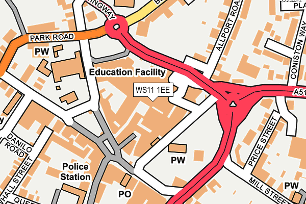 WS11 1EE map - OS OpenMap – Local (Ordnance Survey)