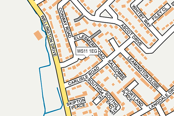 WS11 1EG map - OS OpenMap – Local (Ordnance Survey)