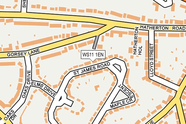 WS11 1EN map - OS OpenMap – Local (Ordnance Survey)