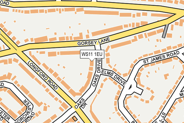 WS11 1EU map - OS OpenMap – Local (Ordnance Survey)
