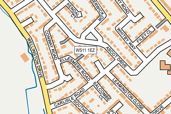 WS11 1EZ map - OS OpenMap – Local (Ordnance Survey)