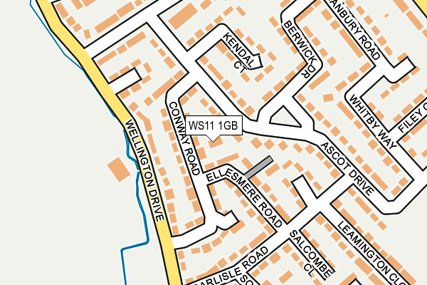 WS11 1GB map - OS OpenMap – Local (Ordnance Survey)