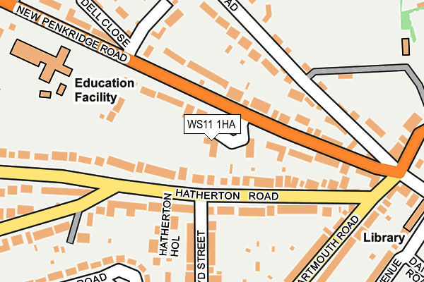 WS11 1HA map - OS OpenMap – Local (Ordnance Survey)
