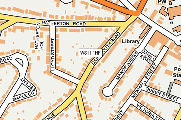 WS11 1HF map - OS OpenMap – Local (Ordnance Survey)