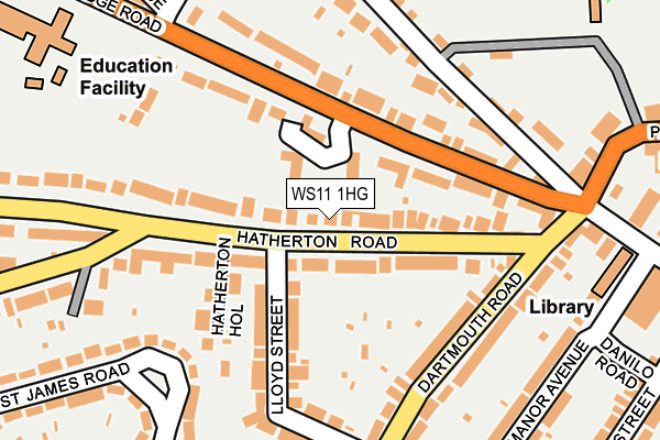 WS11 1HG map - OS OpenMap – Local (Ordnance Survey)