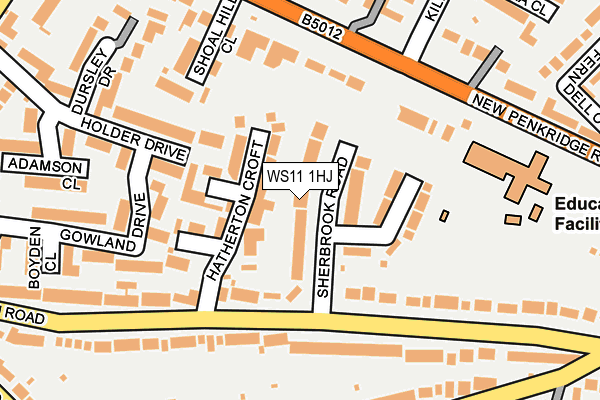 WS11 1HJ map - OS OpenMap – Local (Ordnance Survey)