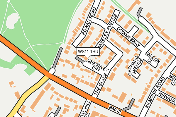 WS11 1HU map - OS OpenMap – Local (Ordnance Survey)
