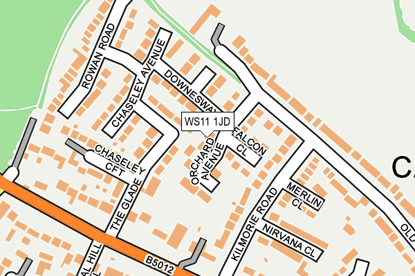 WS11 1JD map - OS OpenMap – Local (Ordnance Survey)