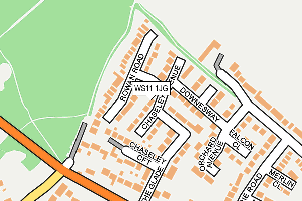 WS11 1JG map - OS OpenMap – Local (Ordnance Survey)