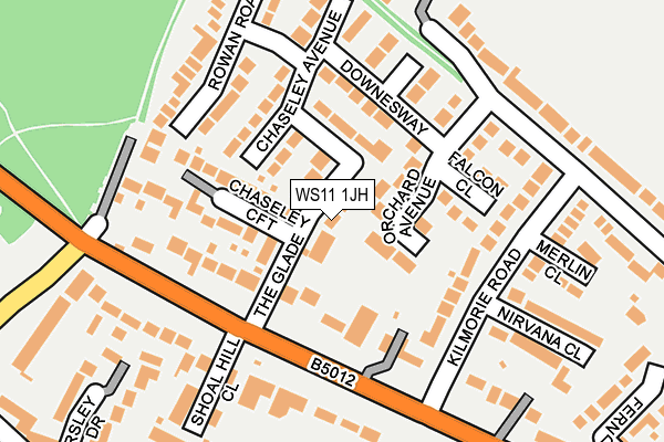 WS11 1JH map - OS OpenMap – Local (Ordnance Survey)