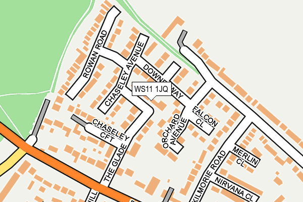 WS11 1JQ map - OS OpenMap – Local (Ordnance Survey)