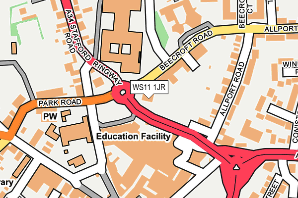 WS11 1JR map - OS OpenMap – Local (Ordnance Survey)