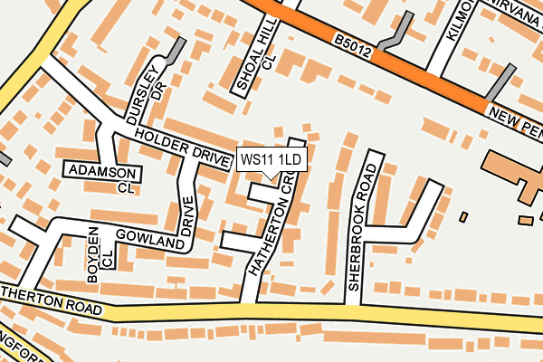 WS11 1LD map - OS OpenMap – Local (Ordnance Survey)